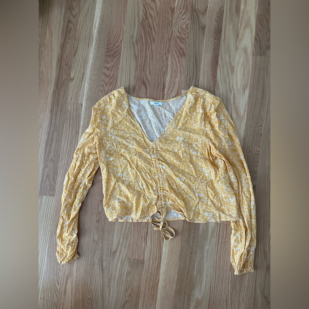 Yellow floral Ardene blouse